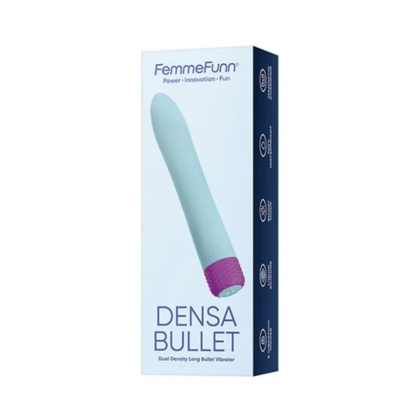 Bullets & Discreet: Femmefunn Densa Dual-density Long Bullet Silicone Light Blue