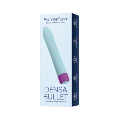 Bullets Discreet Femmefunn Densa Dual density Long Bullet Silicone Light Blue