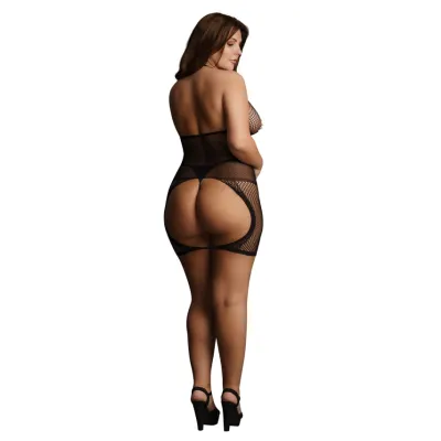 Le Desir Peek A Boo Fishnet Dress Queen Size