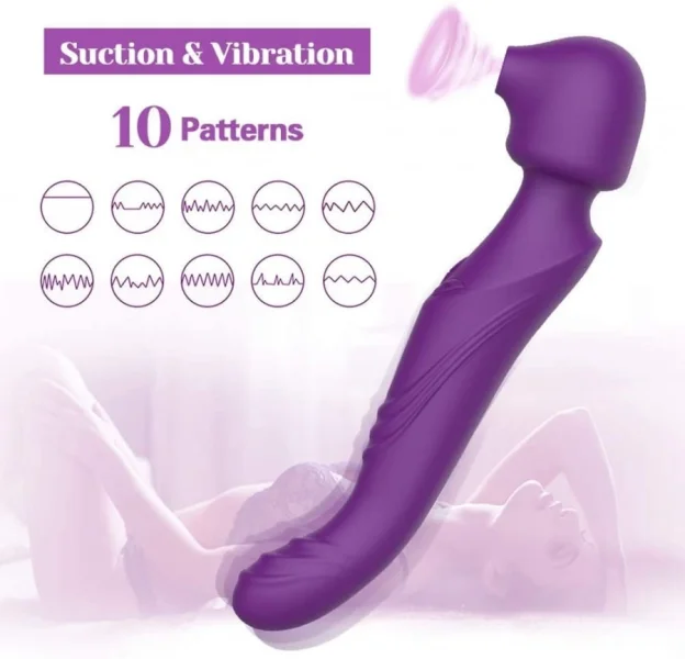 G Spot Clitoral Sucking Vibrator Purple Dual Vibe — image 7 of 8