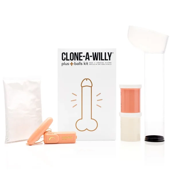 Clone-A-Willy Plus Balls Make Your Own Vibrating Silicone Dildo - Light Skin Tone