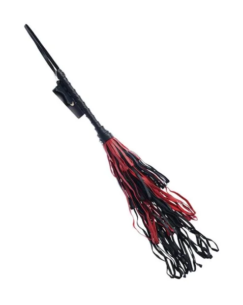 Bound X Calfskin Fountain Flogger - Red / Black