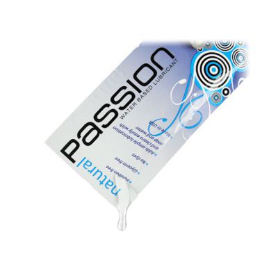 Passion Natural Water based Lubricant 025 Oz Single Use Pouch 7ml