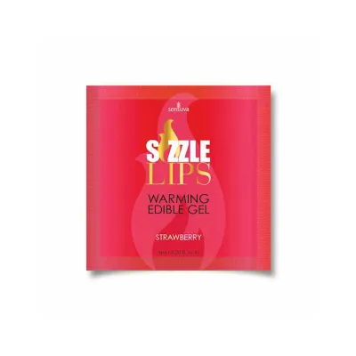 Sizzle Lips Warming Gel Strawberry Single
