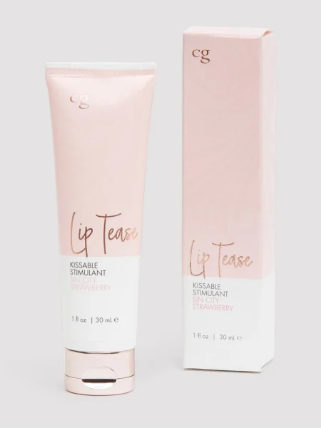CG Lip Tease Sin City Strawberry Flavored Kissable Stimulant 1.0 fl oz