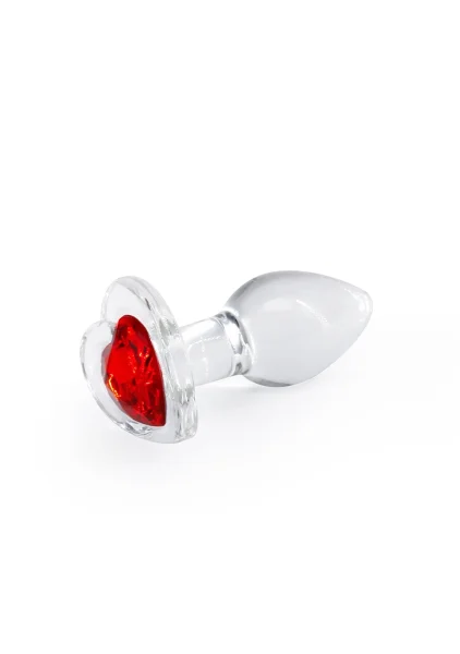 Crystal Desires Red Heart Gem Glass Plug