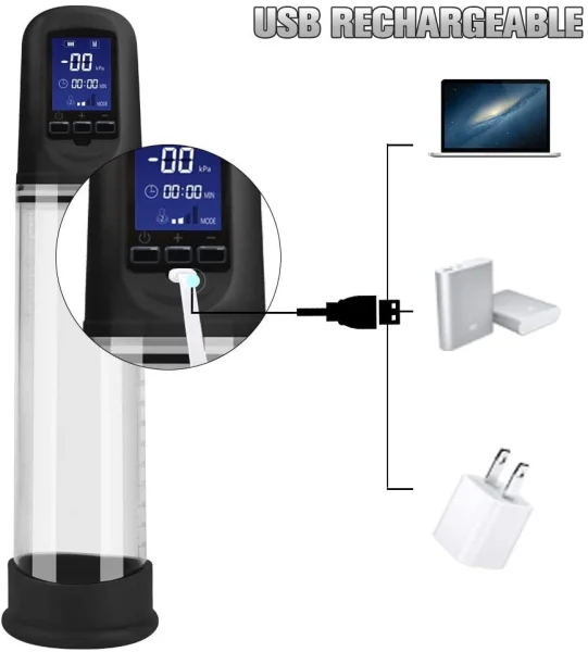 Luxury USB LCD Auto Penis Pump
