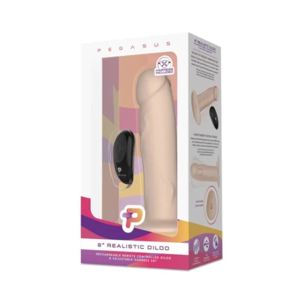 Pegasus 8" Realistic Dildo - Cream — image 11 of 11