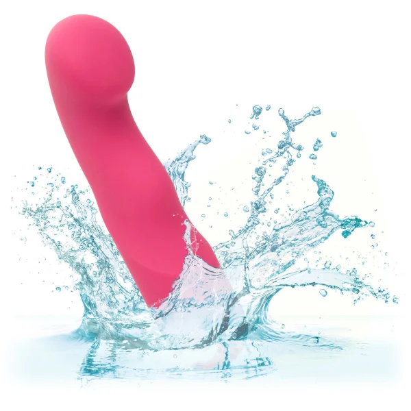 Liquid Silicone Pixies Curvy Rechargeable Waterproof Vibrator By CalExotics - Pink