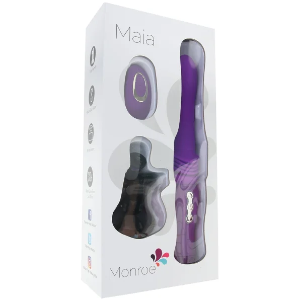 Maia Monroe Silicone Vibrating, Thrusting Dildo with Suction Cup & Remote Control