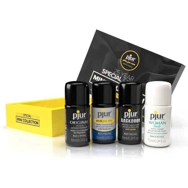 Pjur Mini Collection of Assorted Lubricants | 4-Pack of 0.34ml each (1oz)