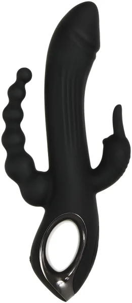 Silicone Rechargeable Trifecta Black