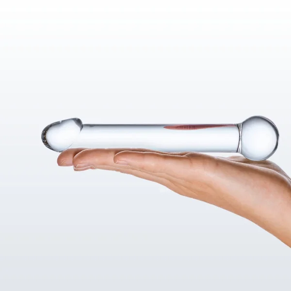 Gläs Realistic Head Glass Dildo - Clear