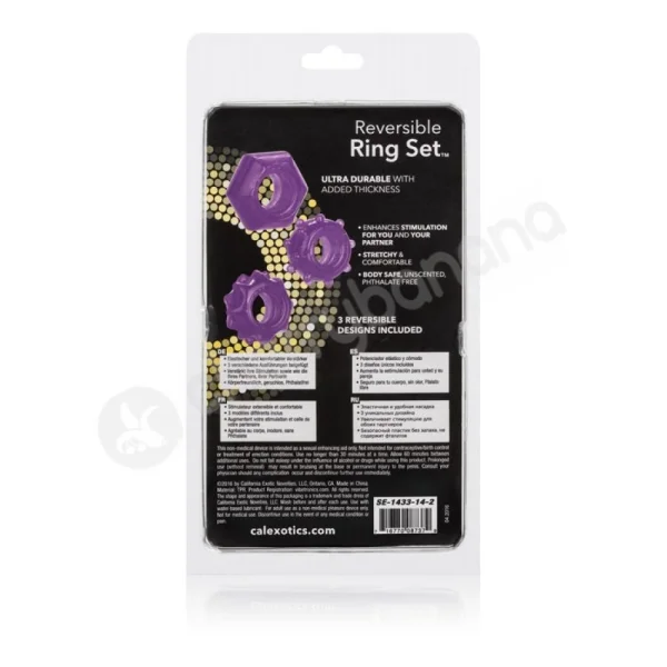 Reversible Purple Ring Set