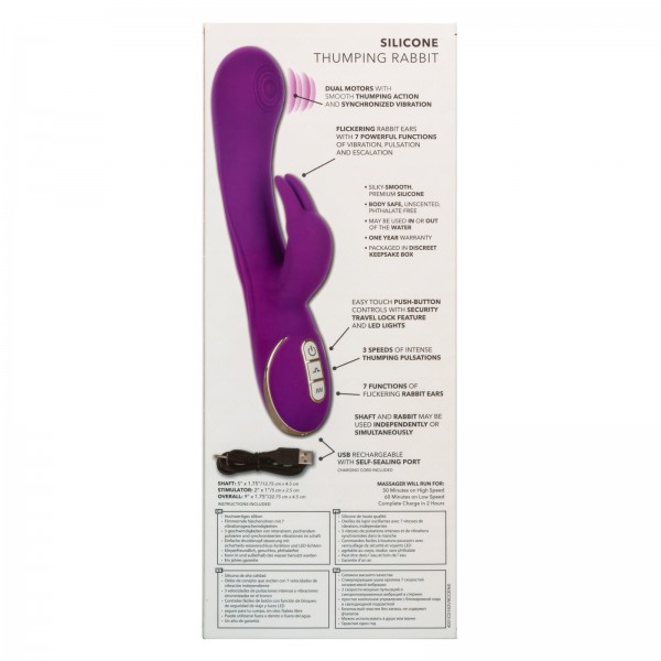 California Exotic 9" Silicone Thumping Jack Rabbit Vibrator