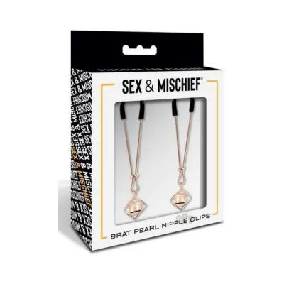 Nipple Play Sportsheets Sex Mischief Brat Pearl Nipple Jewelry