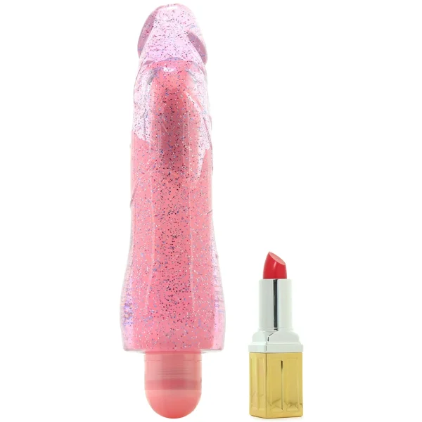 Glow Dicks - Molly Glitter Vibrator - Pink