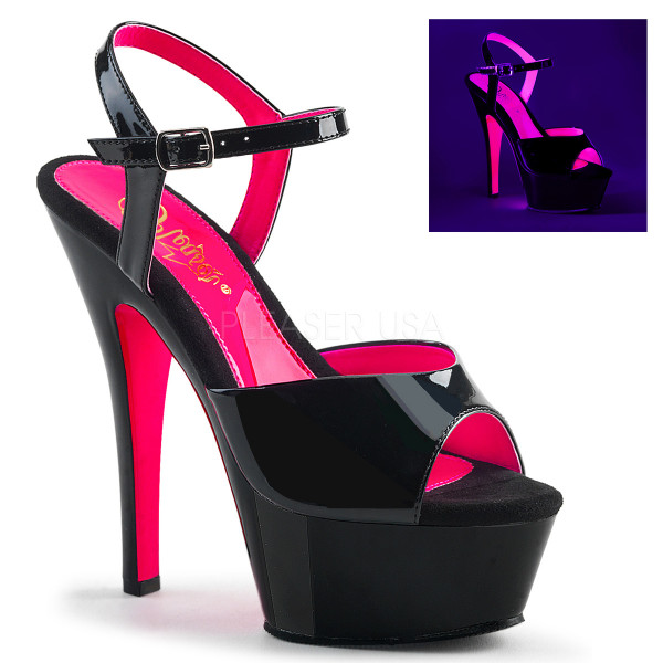6 inches Heel, 1 3/4 inches PF Two Tone Ankle Strap Sandal — image 9 of 12