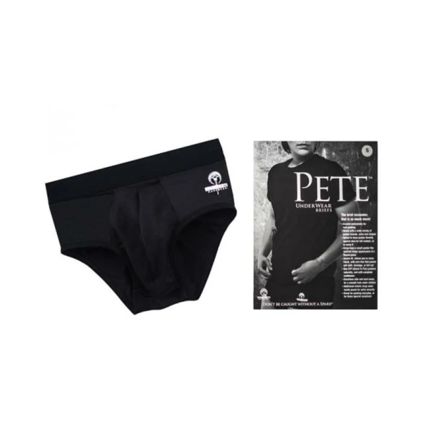 Men's Clothing: Spareparts Pete Briefs Nylon Packing Underwear Black Size M