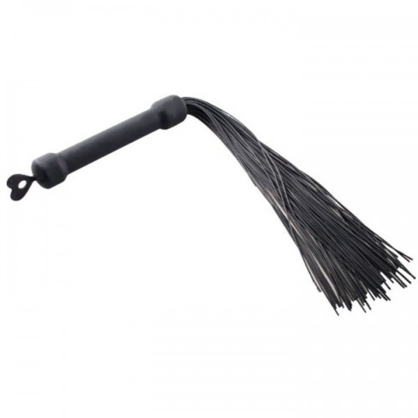 Bondara Black Silicone Flogger – 16 Inch