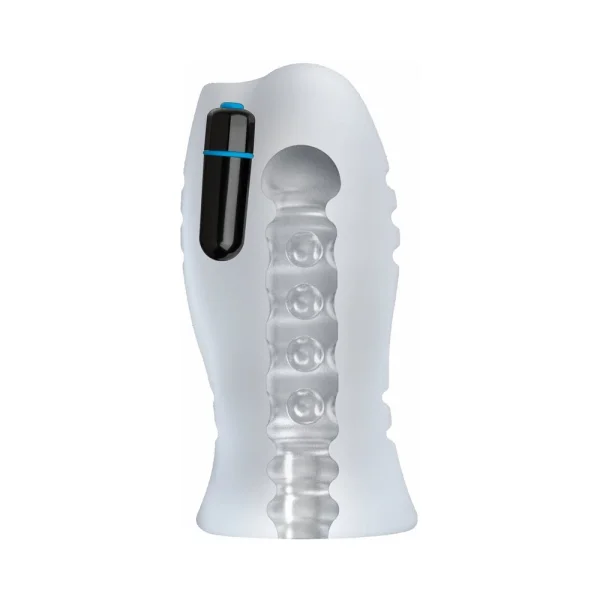 Optimale Vibrating Stroker - Massage Beads - Frost