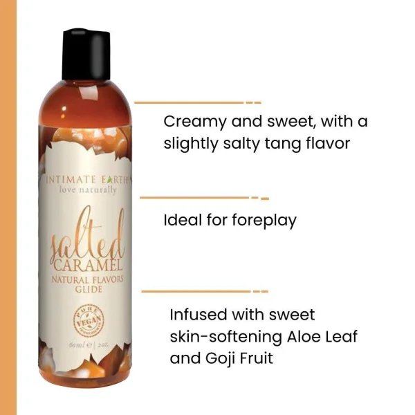 Intimate Earth Salted Caramel Flavored Water-Based Lube | 2oz