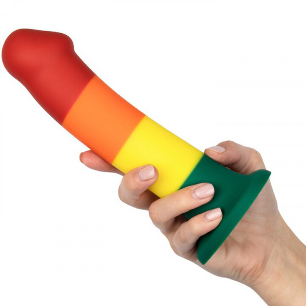 Bondara Pride Love Sucks Rainbow G-Spot Dildo – 6.4 or 7.7 Inch — image 5 of 6