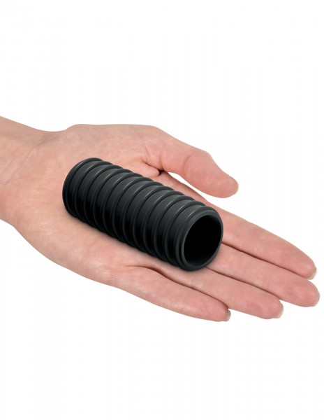 4" Ribbed Silicone Penis Sleeve