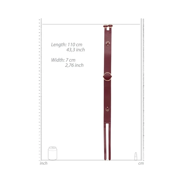 Ouch Halo Waist Belt S/m Burgundy