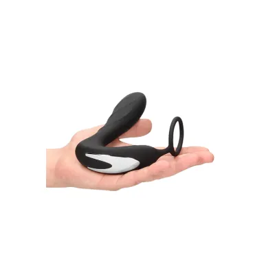 Shots Toys 5 7 Vibrating Electro Stimulation Butt Plug with Cock Ring with Remote