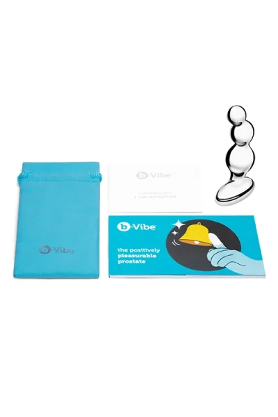 B-Vibe 5" Stainless Steel Anal Beads