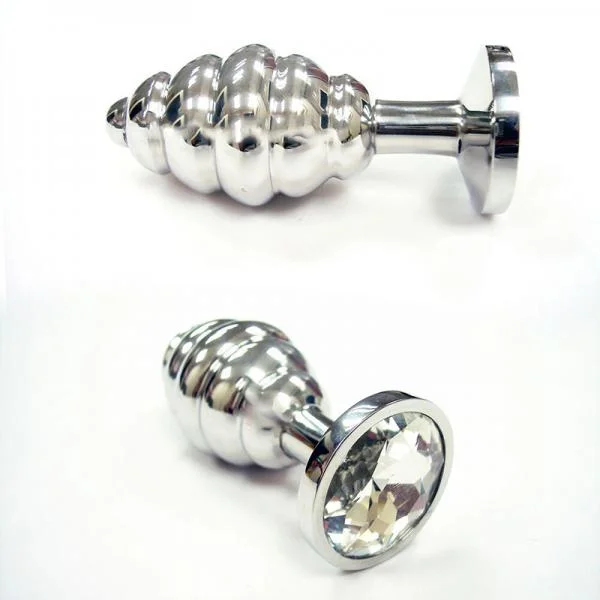 Rouge Threaded Butt Plug Medium Clamshel
