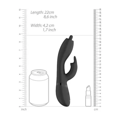 Nilo Pinpoint Rotating G spot Rabbit Black 8 Inch