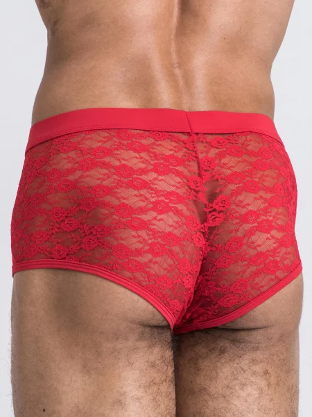 LHM Red Lace Boxer Shorts