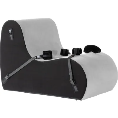 Liberator Beso Bondage Chair Valkyrie Edition With Microfiber Cuff Kit Grey