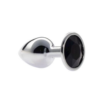 Kink Range Alloy Gem Butt Plug 2 8 Inch Black Small