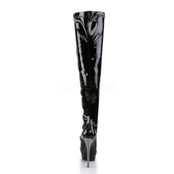 BLONDIE-3000 - 6" Stiletto Heel, 1 1/2" Dual PF Lace Up Thigh Boot — image 4 of 4