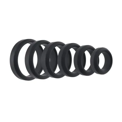 6 Piece Penis Ring Set Black