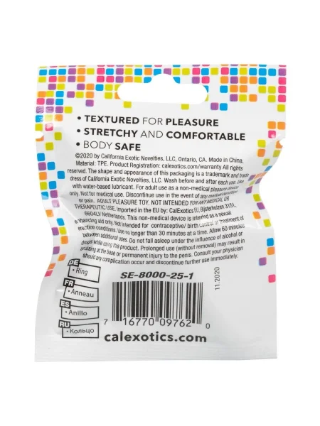 Foil Pack Textured Ring Assorted (Case Qty: 24)