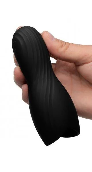 Vibrating Rechargeable Penis Pleaser Black