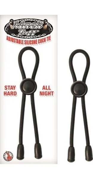Mack Tuff Adjustable Silicone Cock Tie - Black
