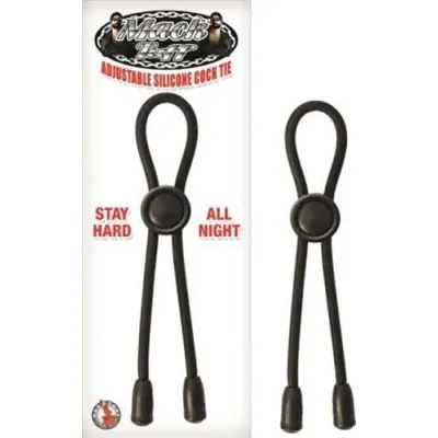 Mack Tuff Adjustable Silicone Cock Tie Black