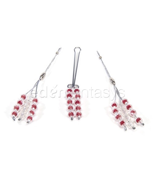 Nipple and clitoral non-piercing body jewelry ruby