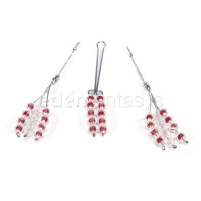 Nipple and clitoral non piercing body jewelry ruby