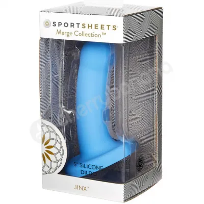 Sportsheets Jinx Blue 5 Solid Silicone Dildo With Suction Cup Base