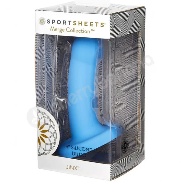Sportsheets Jinx Blue 5" Solid Silicone Dildo With Suction Cup Base