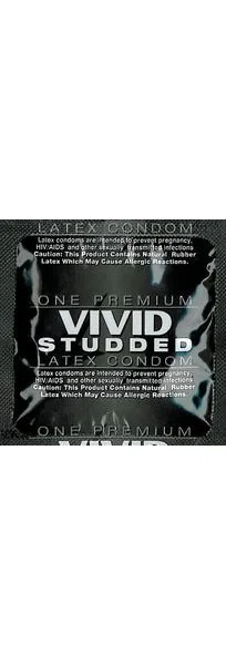 Vivid Studded Lubricated Latex Condom 3 Pack