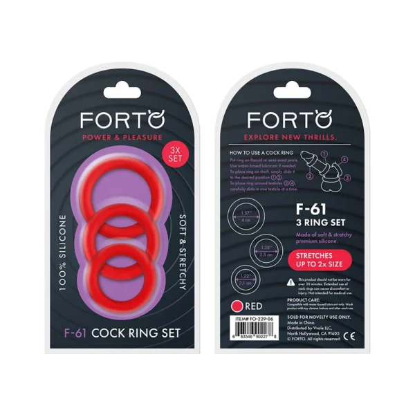 Forto F-61: 3 Piece C-ring Set 100% Silicone