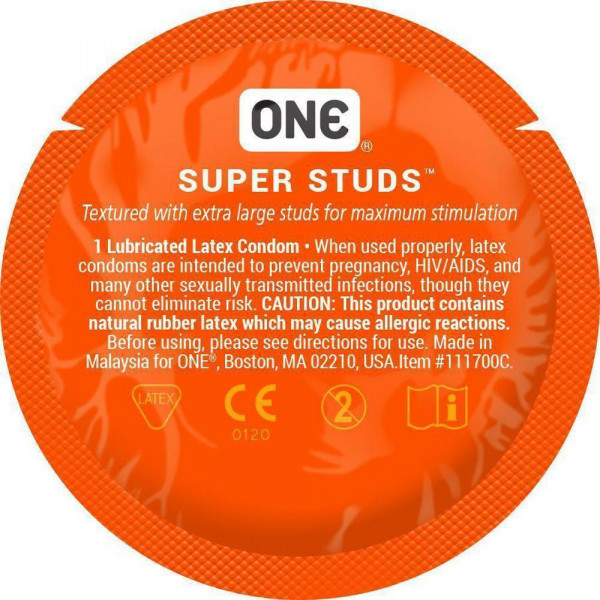 ONE Super Studs Condoms with Extra Large Studs | 36-Pack