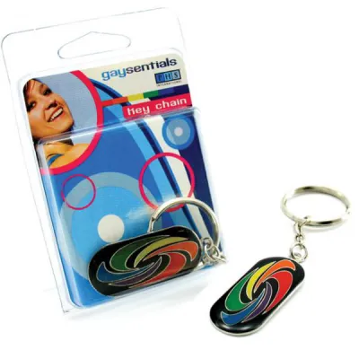 Gaysentials Enamel Key Chain Swirl